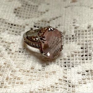 QVC Purchase 🌹Rose quartz filigree ring sterling silver